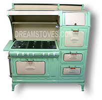 1923 Universal Estate Antique Stove, in Green Available from DreamStoves.com